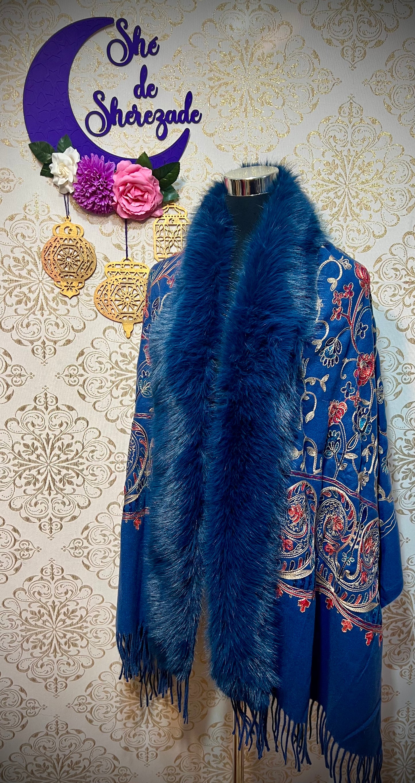 Pashmina con pelo