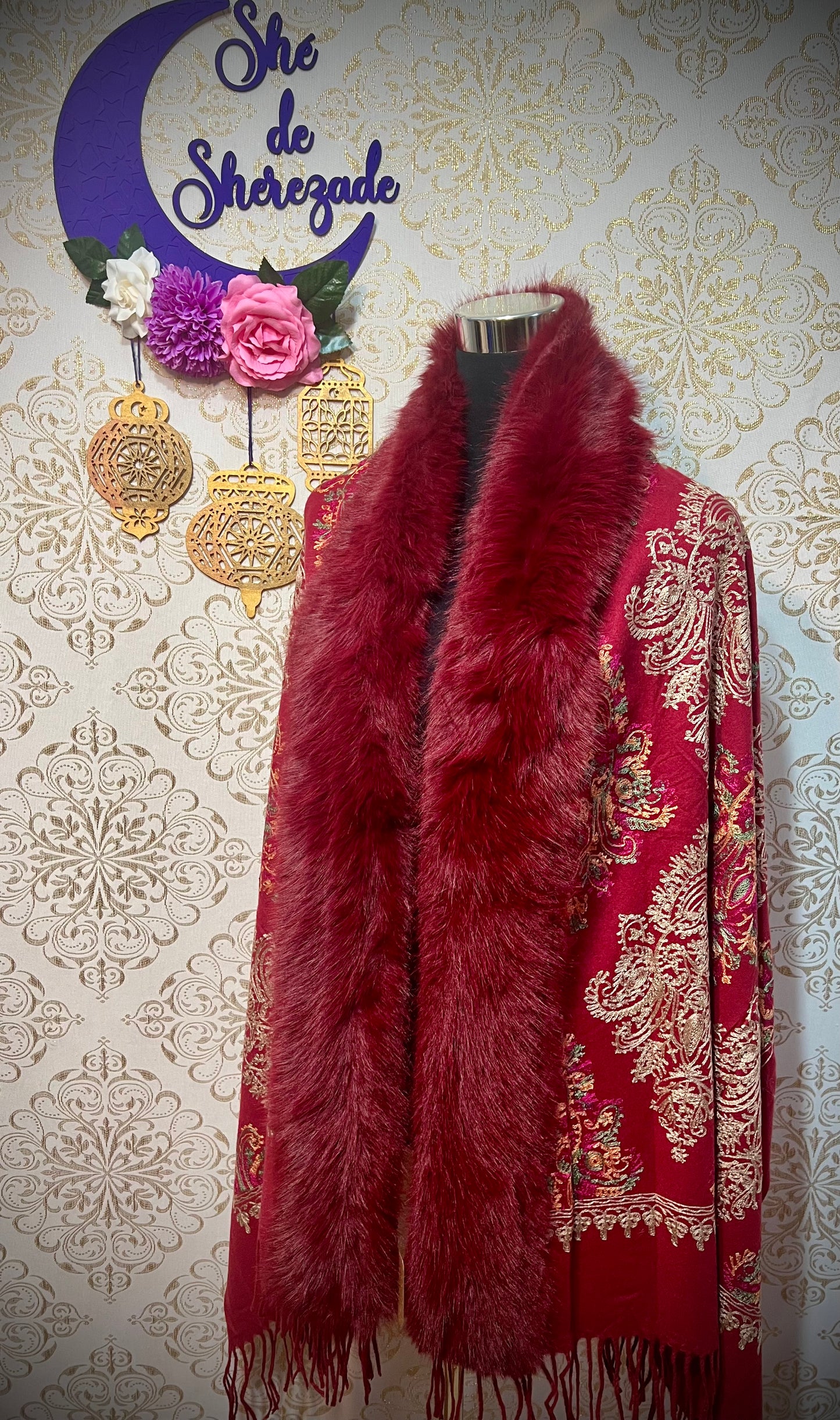 Pashmina con pelo