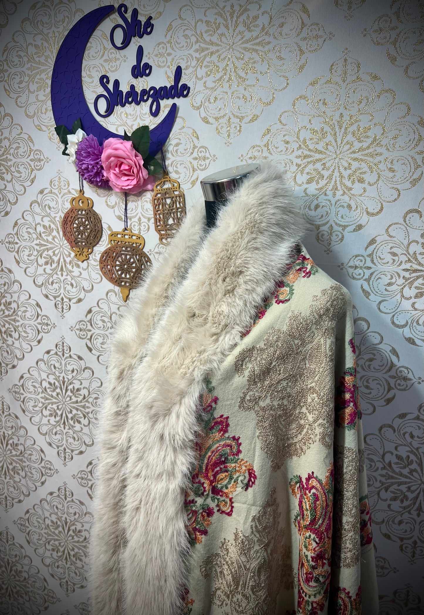 Pashmina con pelo