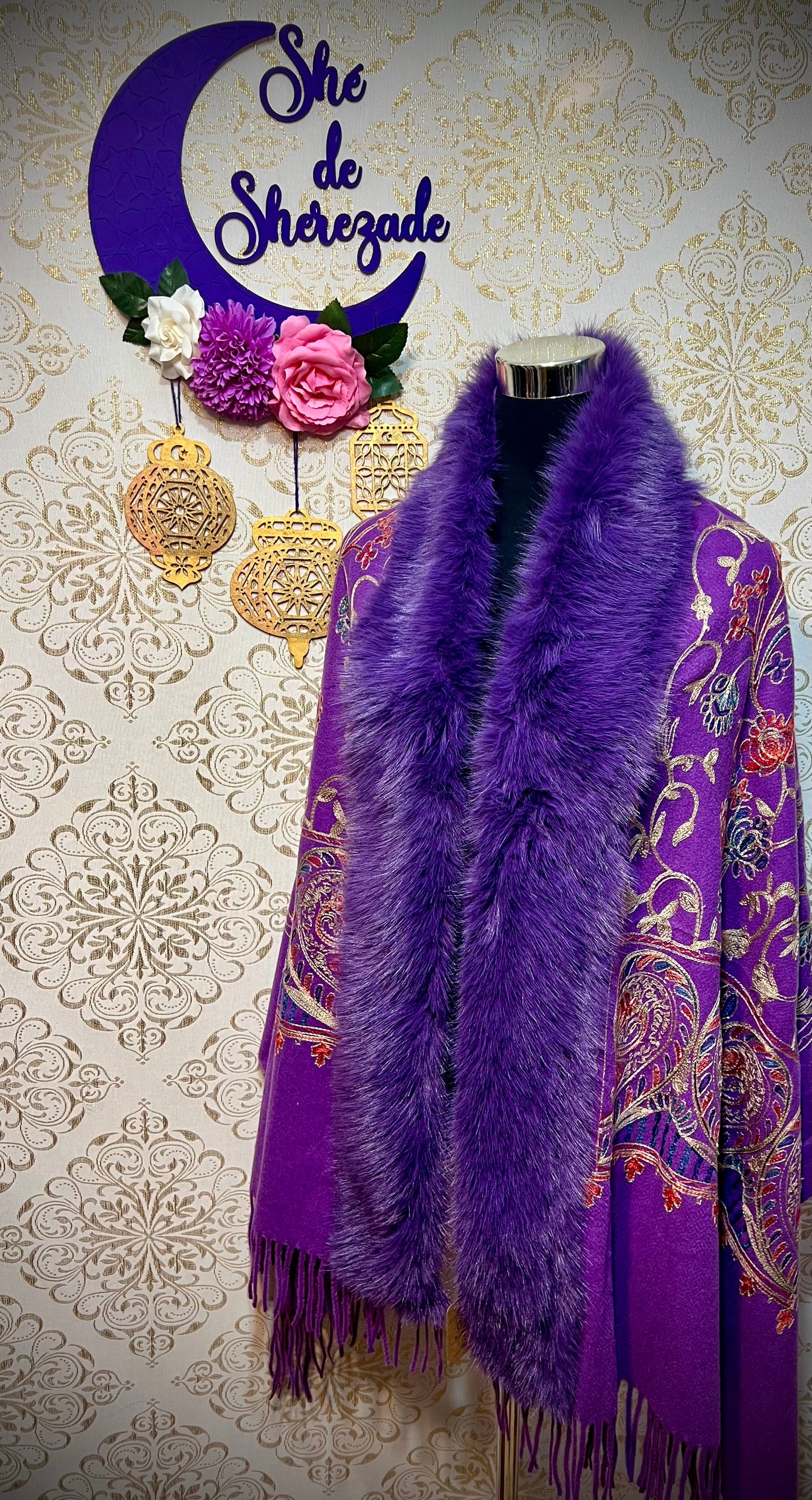 Pashmina con pelo