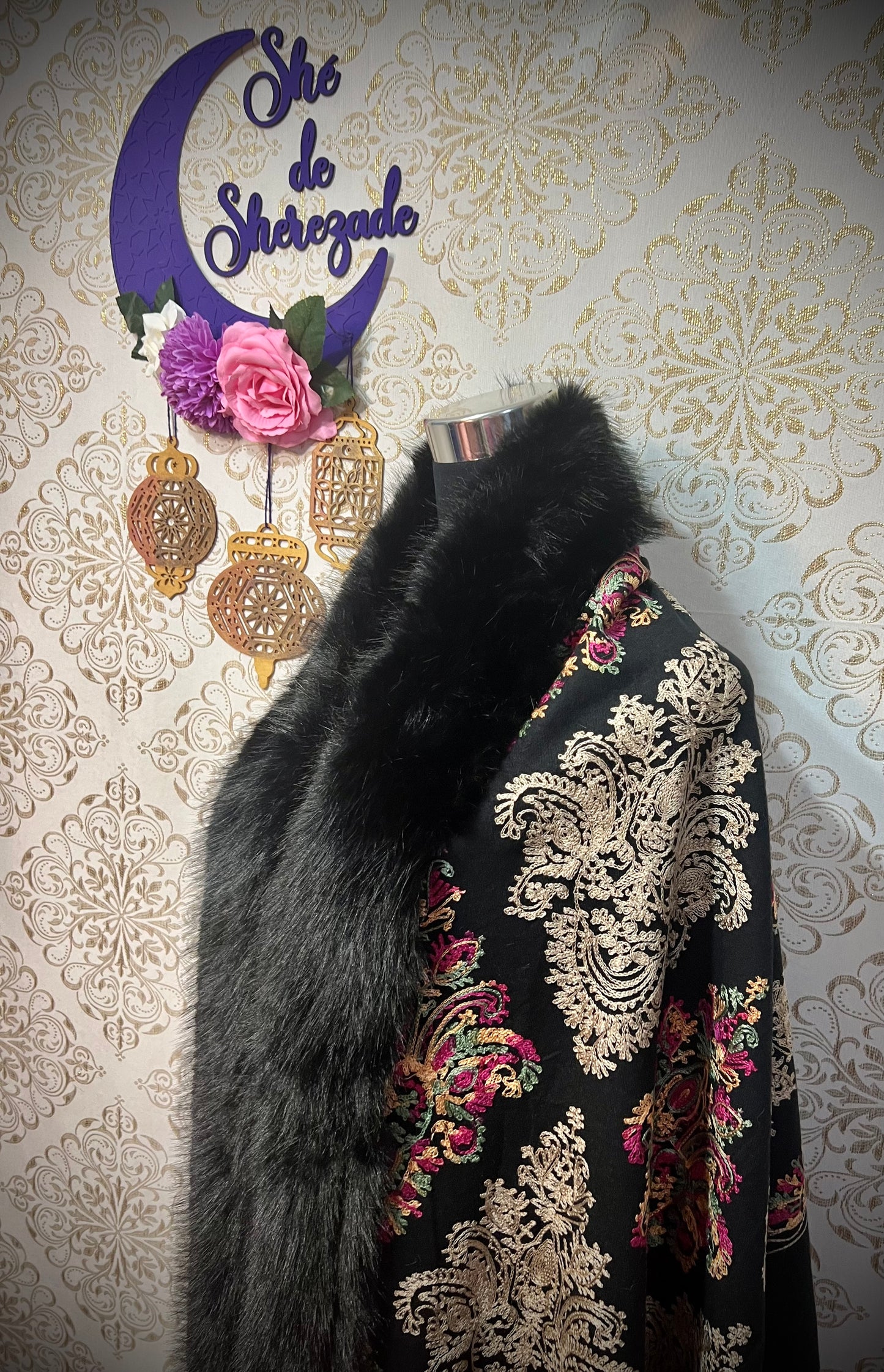 Pashmina con pelo