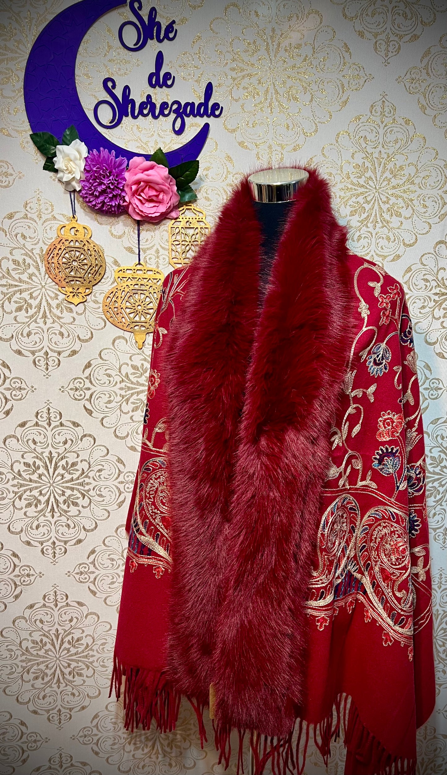 Pashmina con pelo