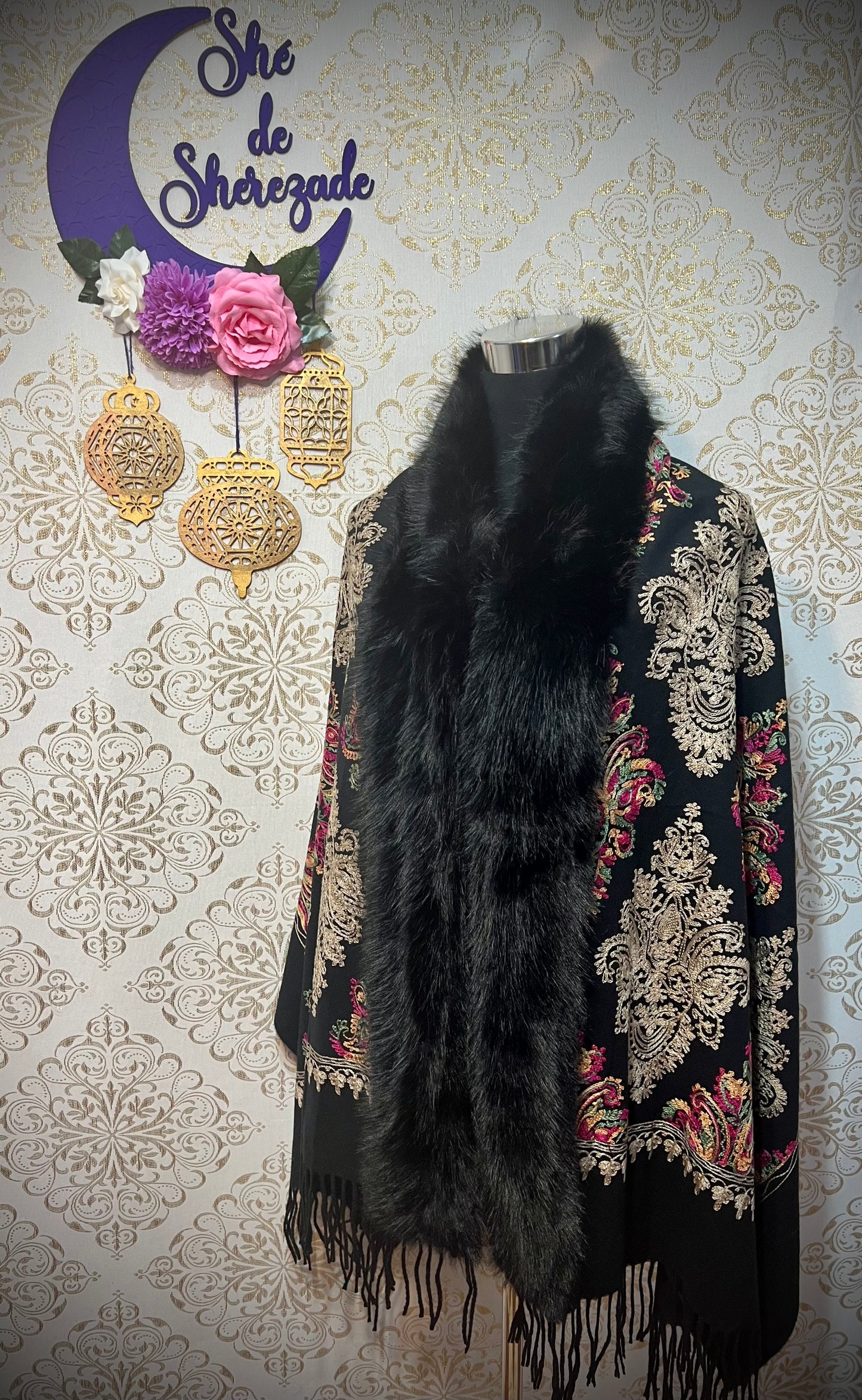 Pashmina con pelo