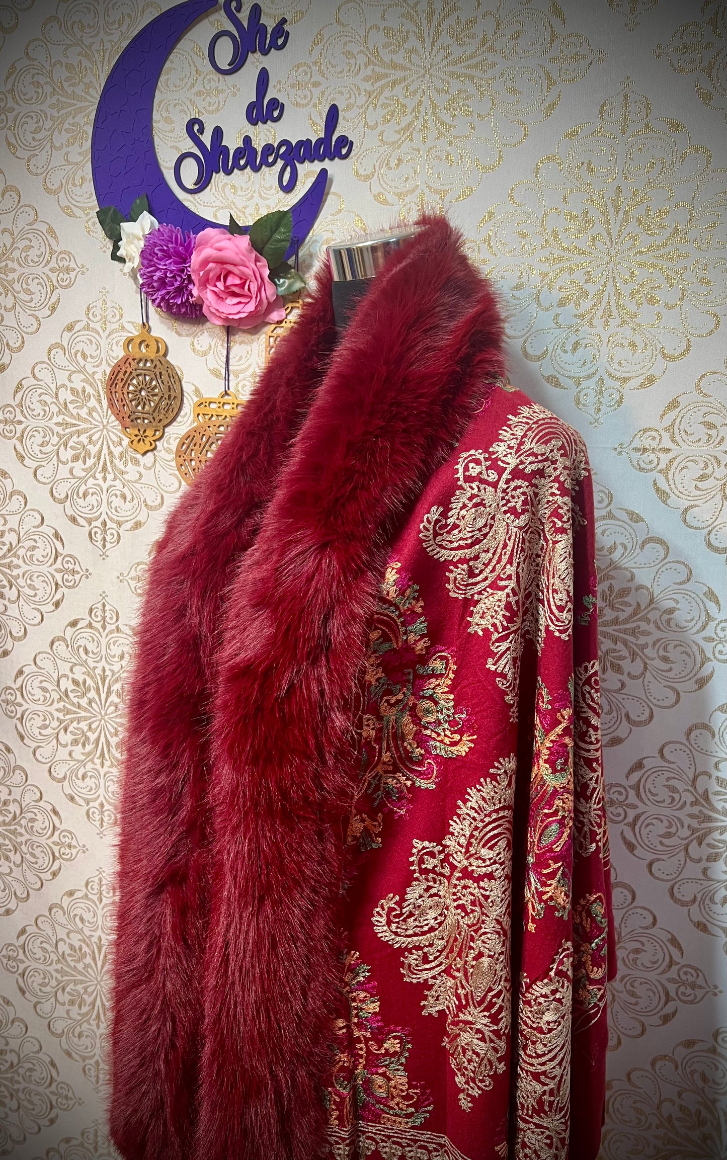 Pashmina con pelo