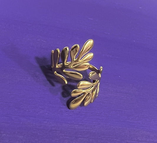 Anillo hojas