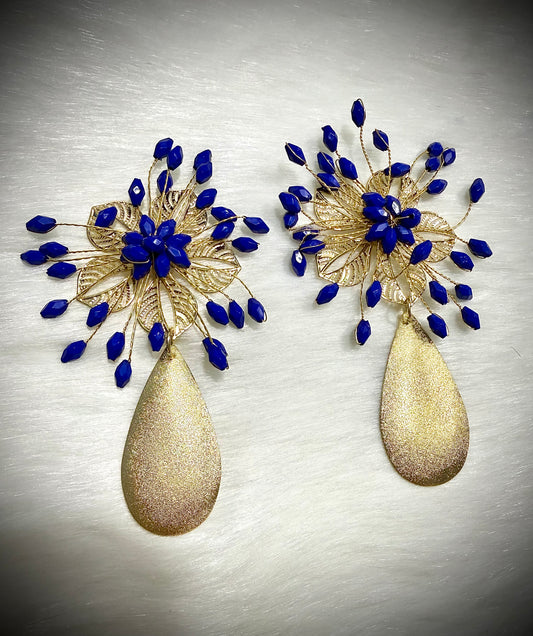 Pendientes joya flor