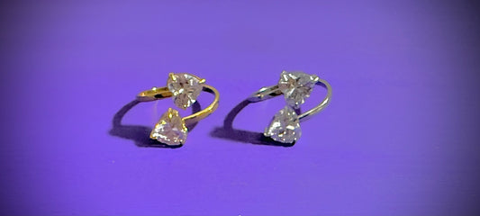 Anillo doble diamante