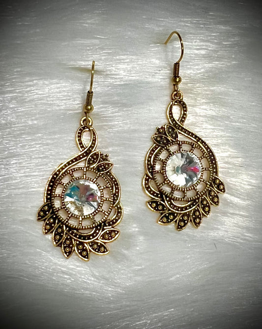 Pendientes joya envejecido