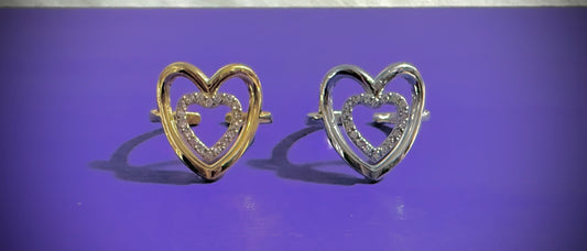 Anillo doble corazón