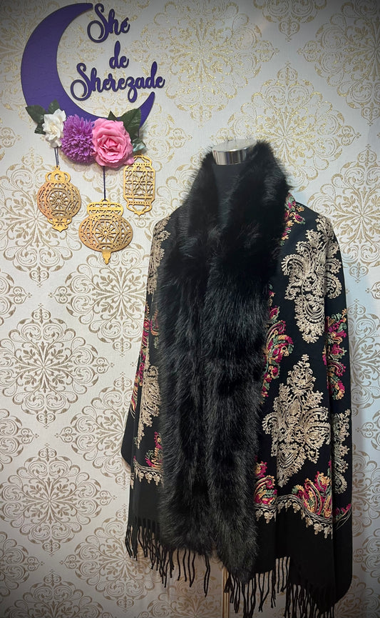 Pashmina con pelo