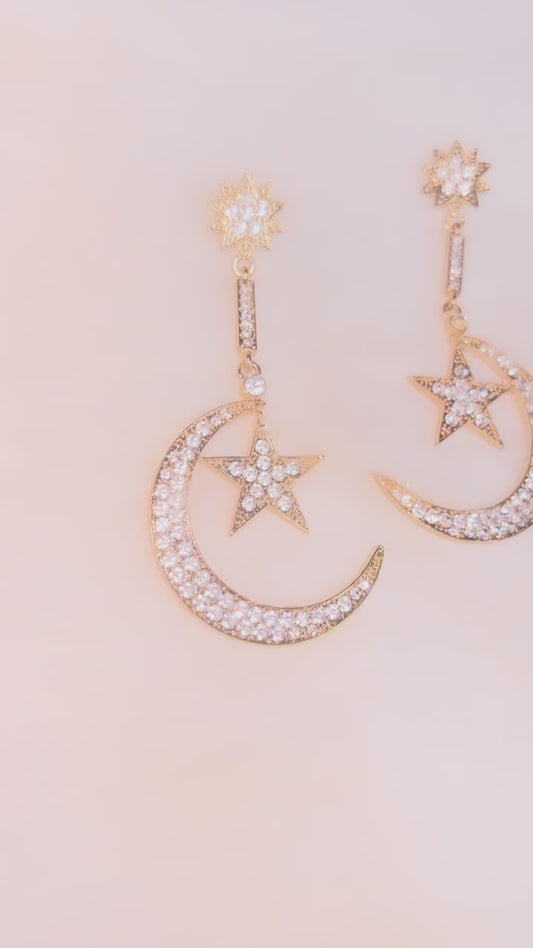 Pendientes joya Luna